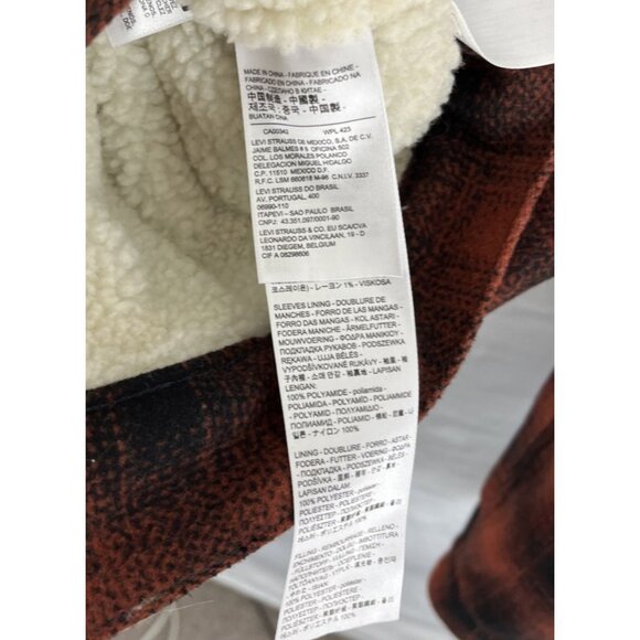 Levis NWT Plaid Sherpa-Lined Snap Jacket Men's Size M - Picture 5 of 13